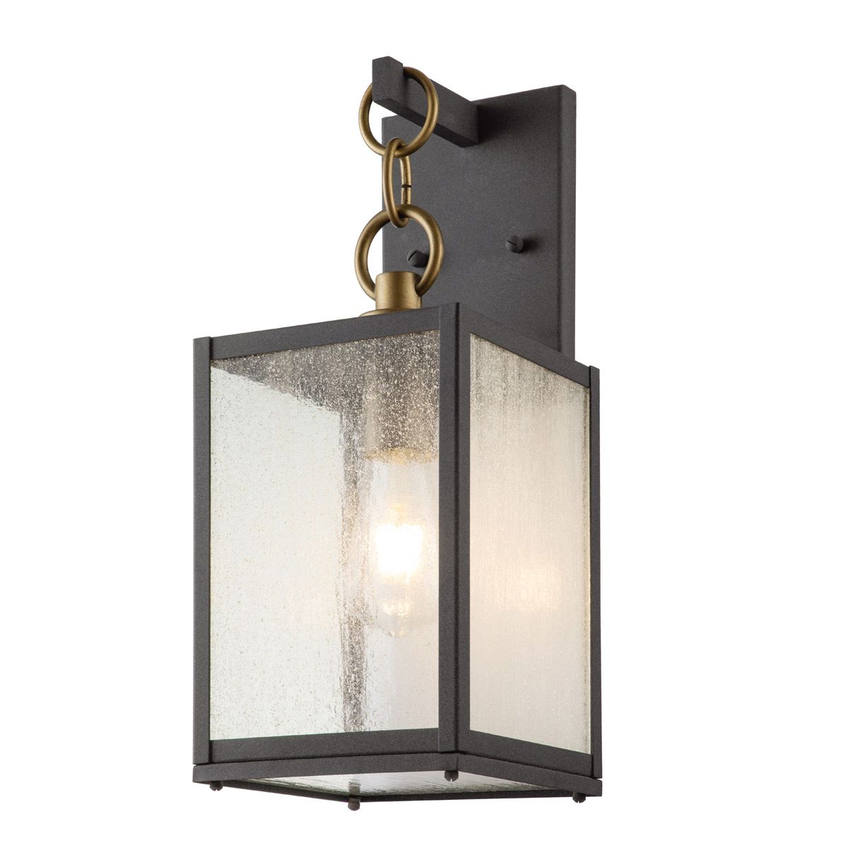 Lahden 1 Light Small/Medium Outdoor Wall Lantern - Weathered Zinc E27 IP44