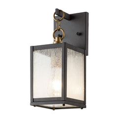 Lahden 1 Light Small/Medium Outdoor Wall Lantern - Weathered Zinc E27 IP44