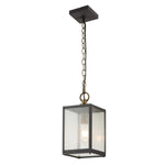 Lahden 1 Light Chain Lantern - Weathered Zinc IP44 E27