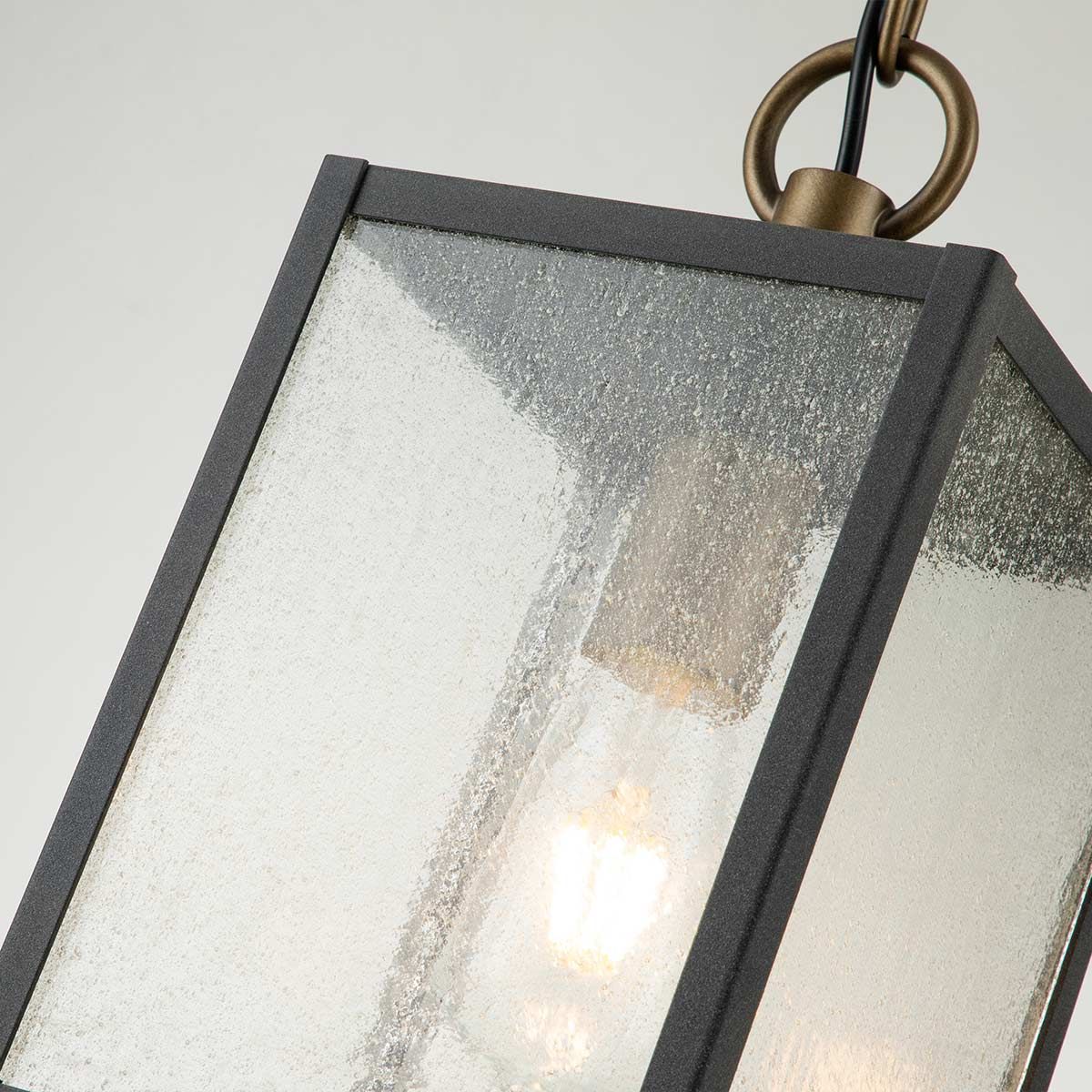Lahden 1 Light Chain Lantern - Weathered Zinc IP44 E27