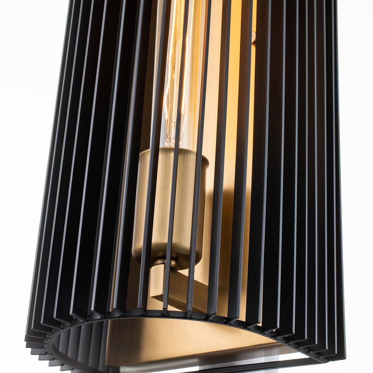 Linara Wall Light - Black & Natural Brass