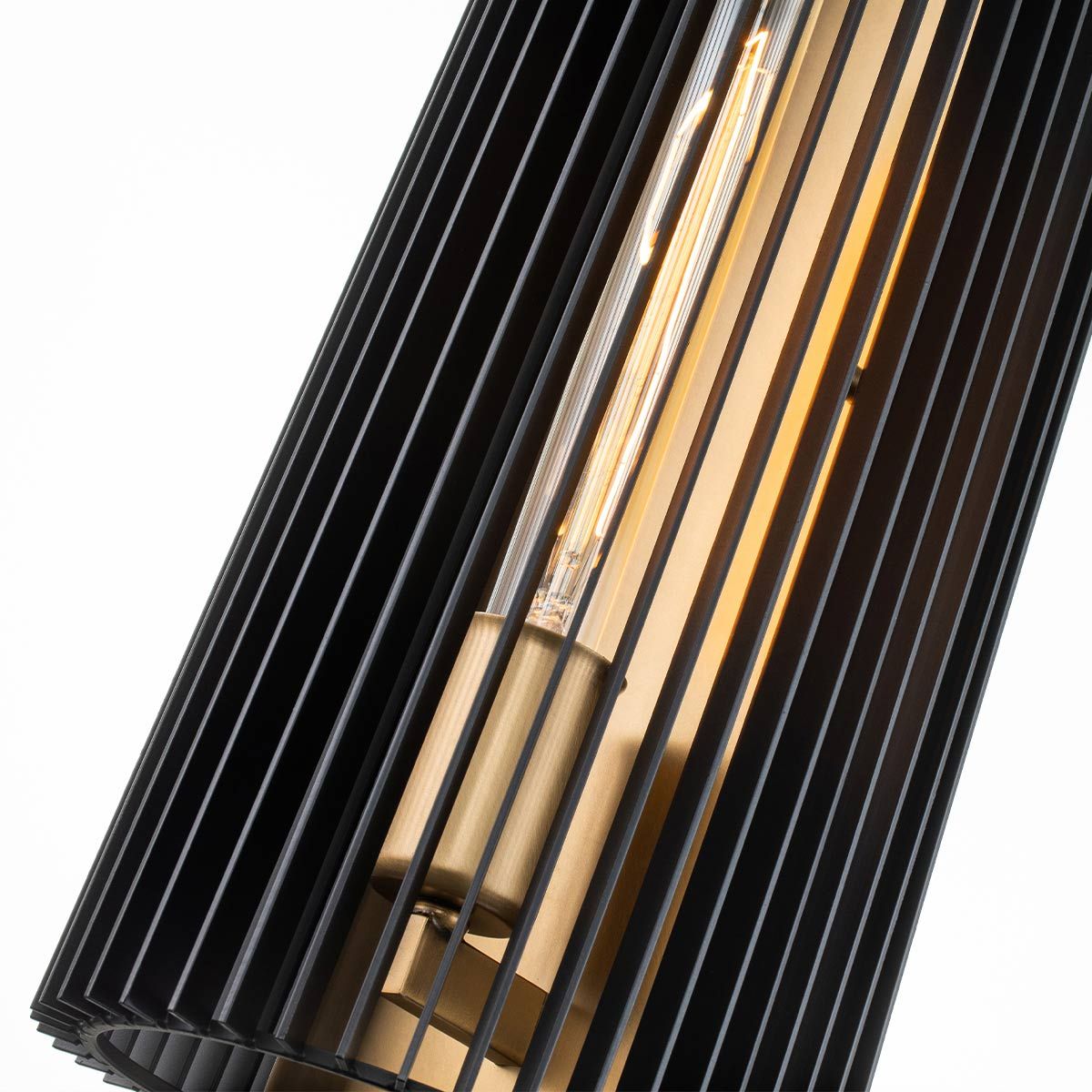 Linara Wall Light - Black & Natural Brass