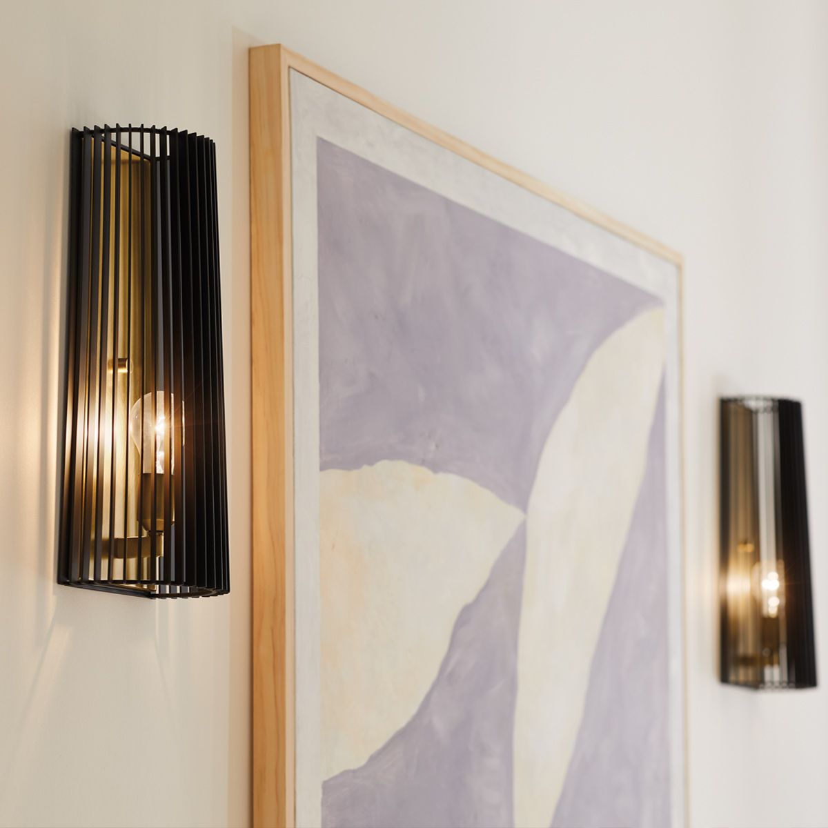 Linara Wall Light - Black & Natural Brass