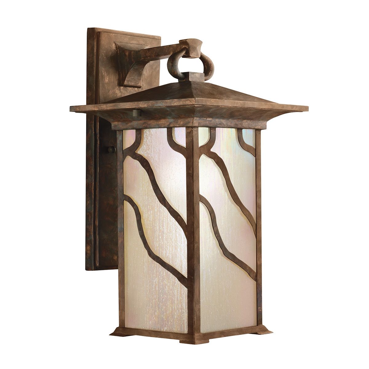 Morris 1 Light Small/Medium/Large Outdoor Lantern - Distressed Copper E27 IP44