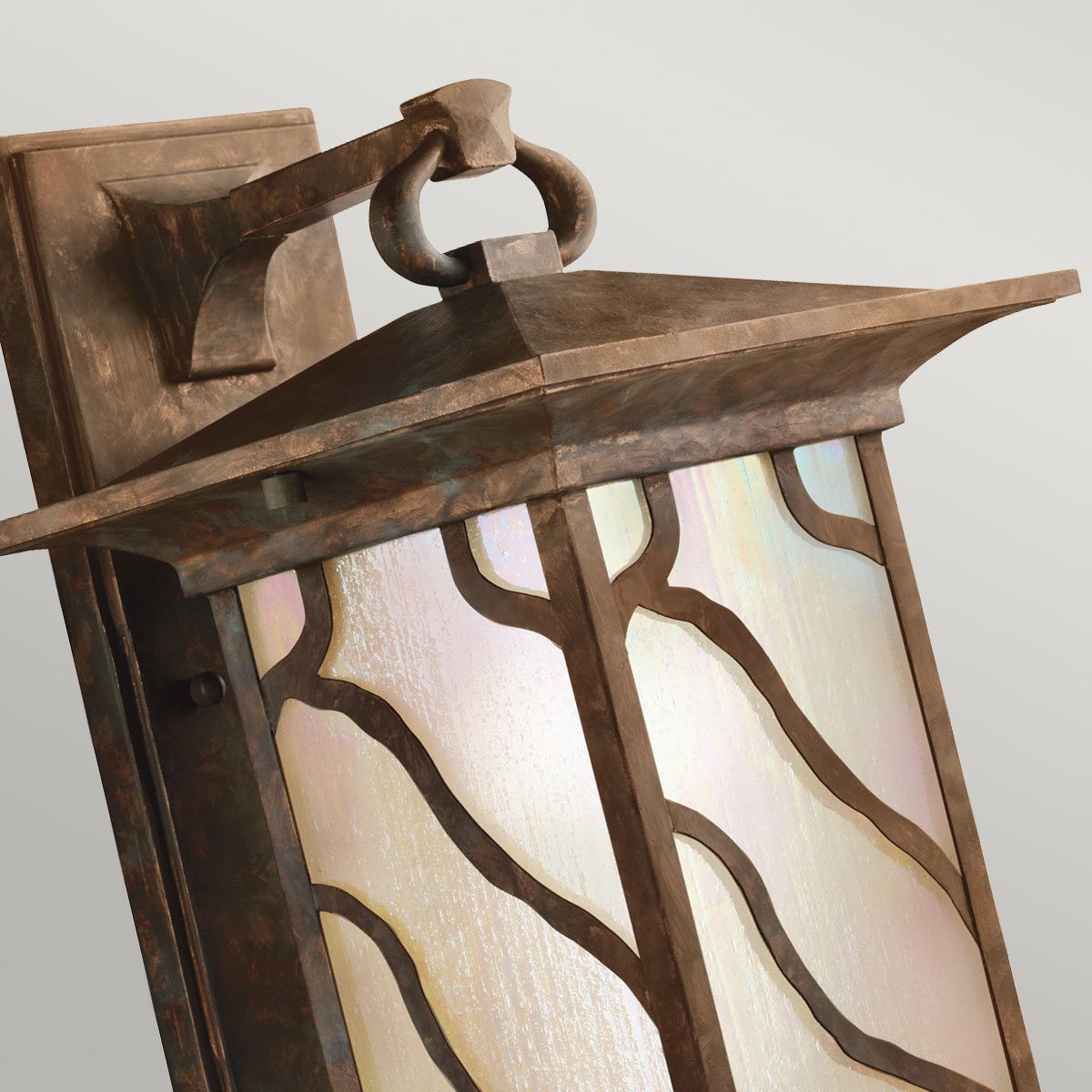 Morris 1 Light Small/Medium/Large Outdoor Lantern - Distressed Copper E27 IP44