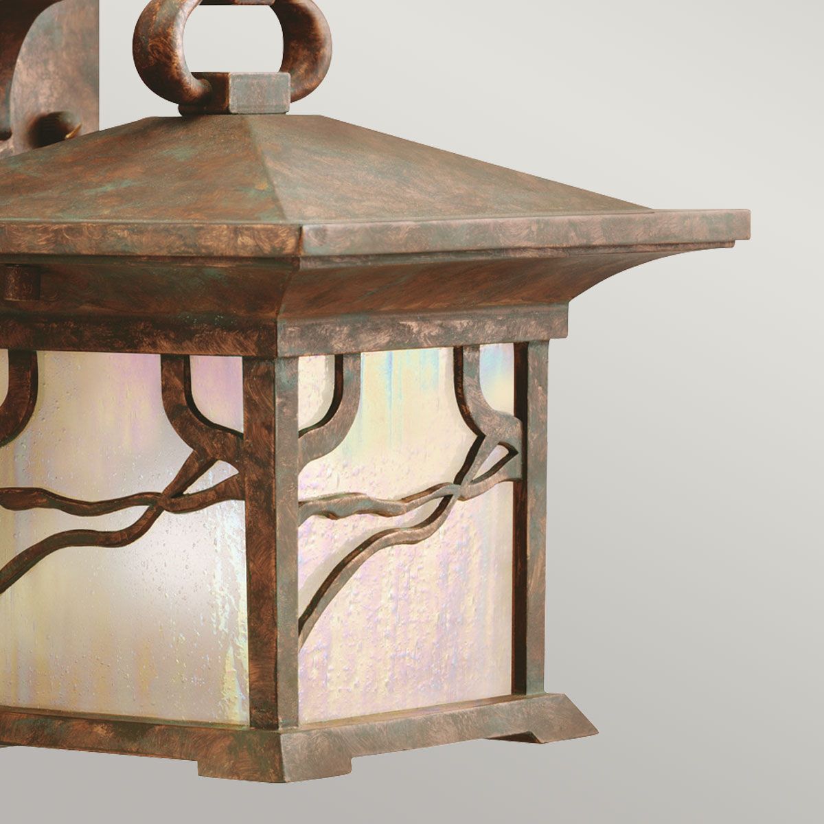 Morris 1 Light Small/Medium/Large Outdoor Lantern - Distressed Copper E27 IP44