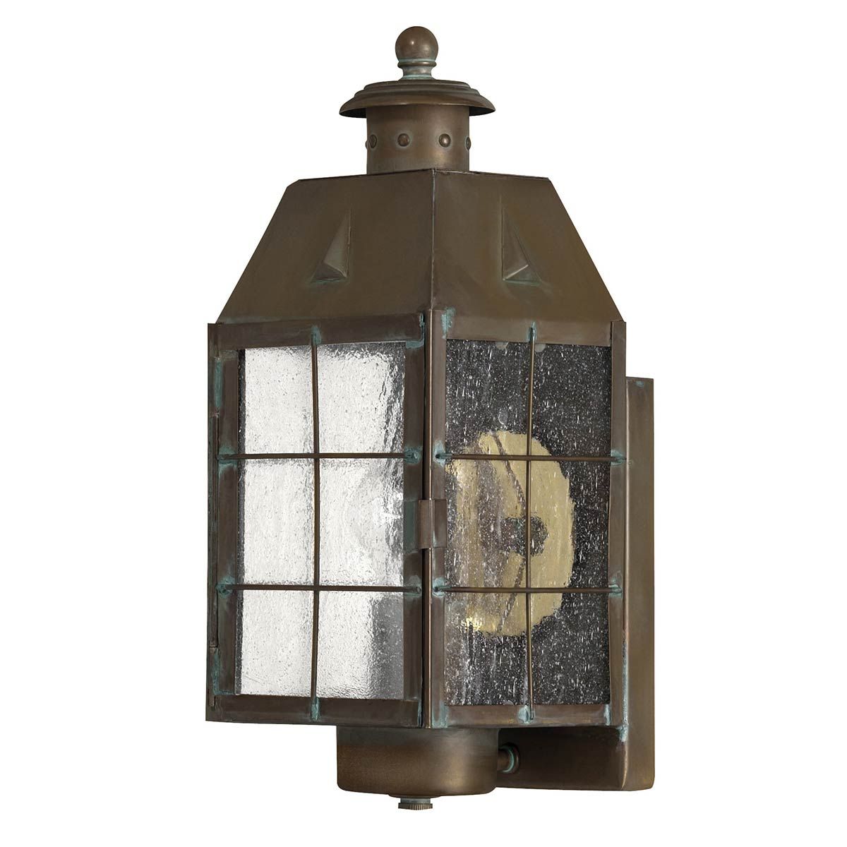 Nantucket 1 Light Extra Small/Medium/Large Outdoor Wall Lantern - Aged Brass E27 IP44