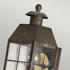 Nantucket 1 Light Extra Small/Medium/Large Outdoor Wall Lantern - Aged Brass E27 IP44