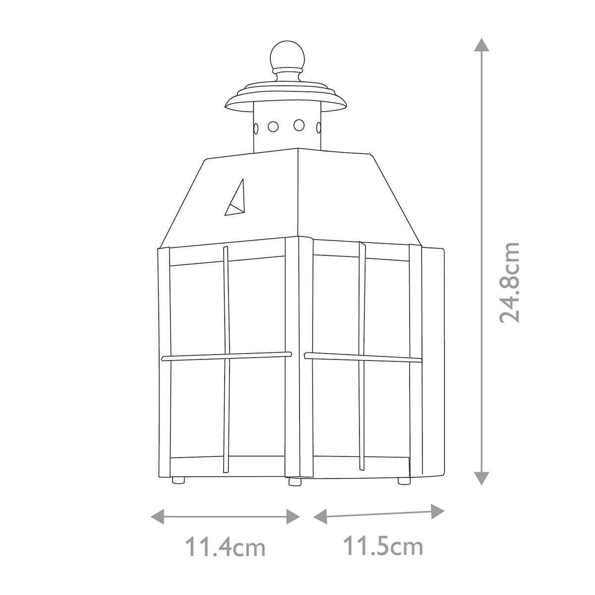 Nantucket 1 Light Extra Small/Medium/Large Outdoor Wall Lantern - Aged Brass E27 IP44