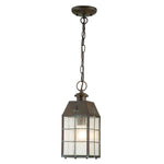 Nantucket 1 Light Medium Chain Lantern - Aged Brass IP44 E27