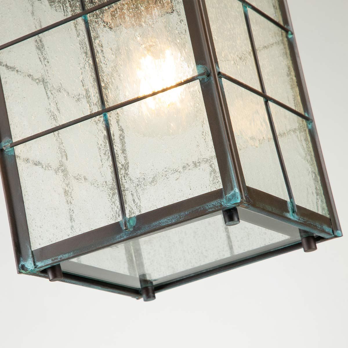 Nantucket 1 Light Medium Chain Lantern - Aged Brass IP44 E27