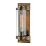 Pearson 1 Light Medium Wall Lantern - Burnished Bronze/Textured Black E27 IP44