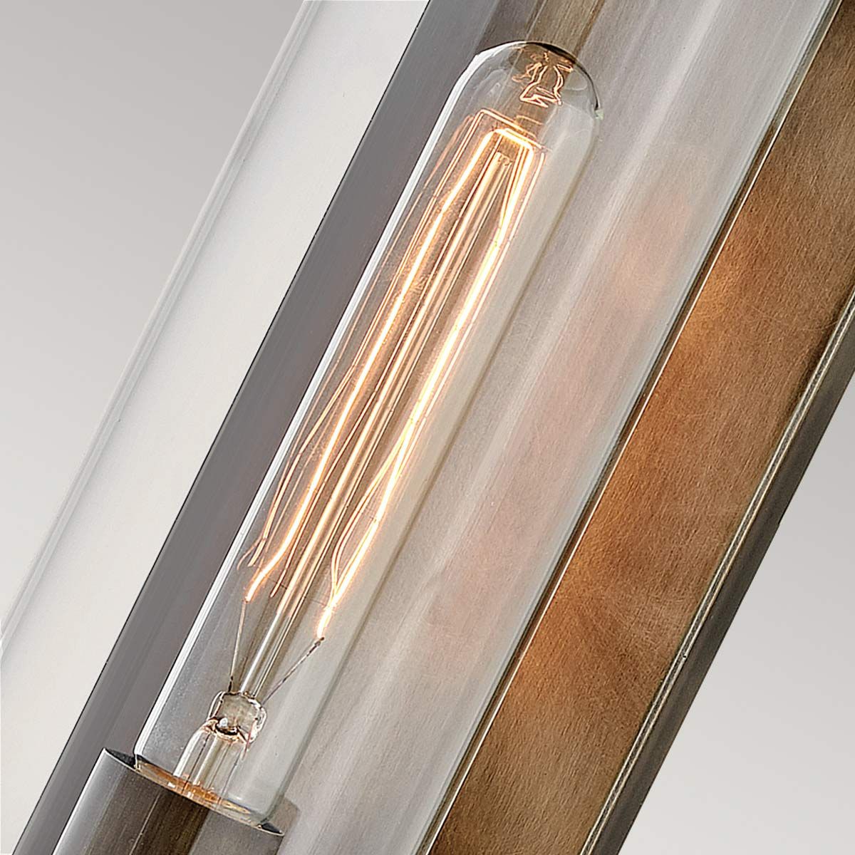 Pearson 1 Light Medium Wall Lantern - Burnished Bronze/Textured Black E27 IP44