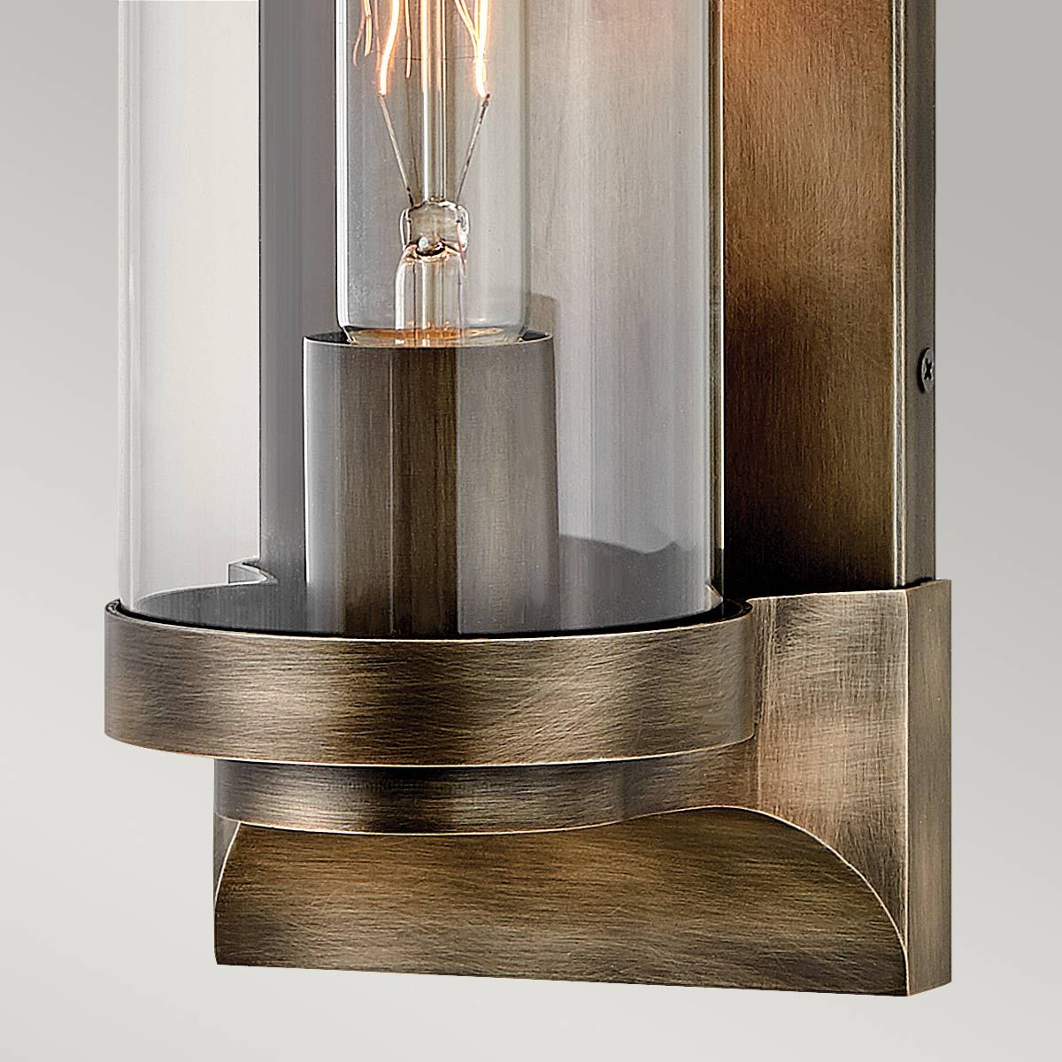 Pearson 1 Light Medium Wall Lantern - Burnished Bronze/Textured Black E27 IP44