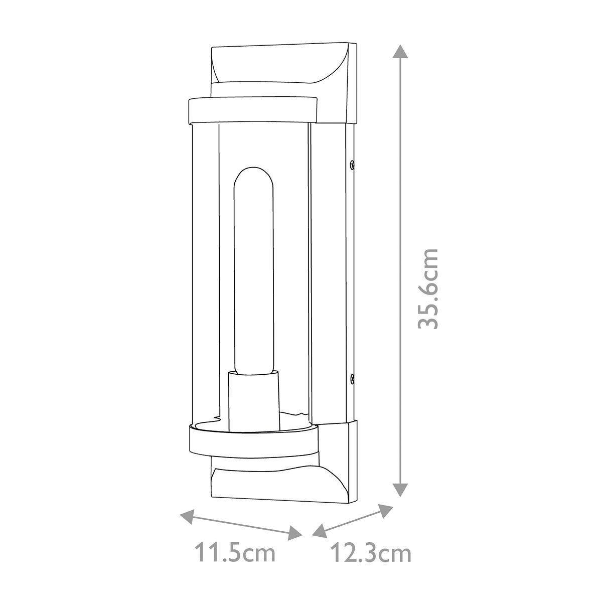 Pearson 1 Light Medium Wall Lantern - Burnished Bronze/Textured Black E27 IP44
