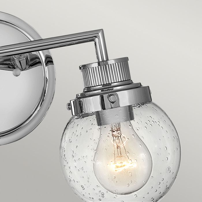 Poppy 2/3 Light Wall Light - Polished Chrome/ Heritage Brass