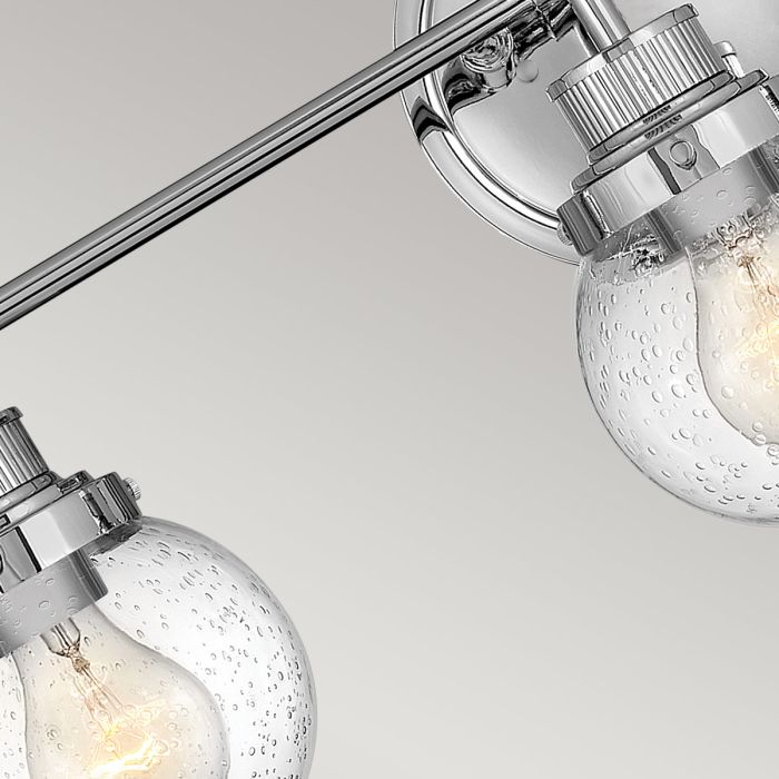 Poppy 2/3 Light Wall Light - Polished Chrome/ Heritage Brass