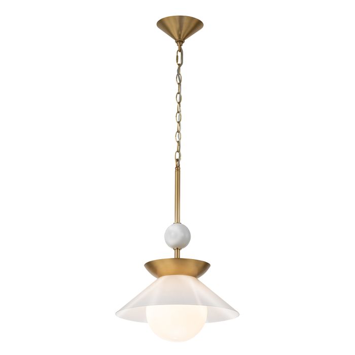 Saucer 1/4 Lt Pendant - Aged Brass