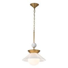 Saucer 1/4 Lt Pendant - Aged Brass
