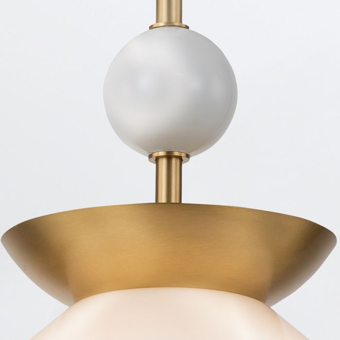 Saucer 1/4 Lt Pendant - Aged Brass