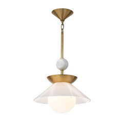 Saucer 1/4 Lt Pendant - Aged Brass