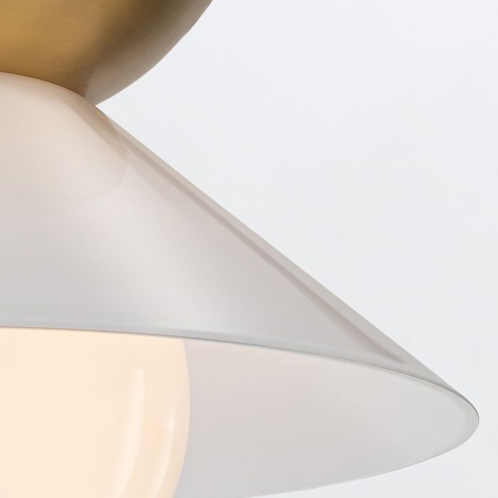 Saucer 1/4 Lt Pendant - Aged Brass