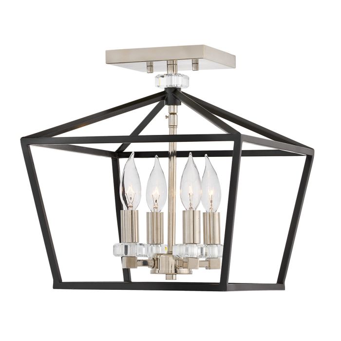 Stinson 4 Light Pendant Semi-Flush- Various Colours & Sizes