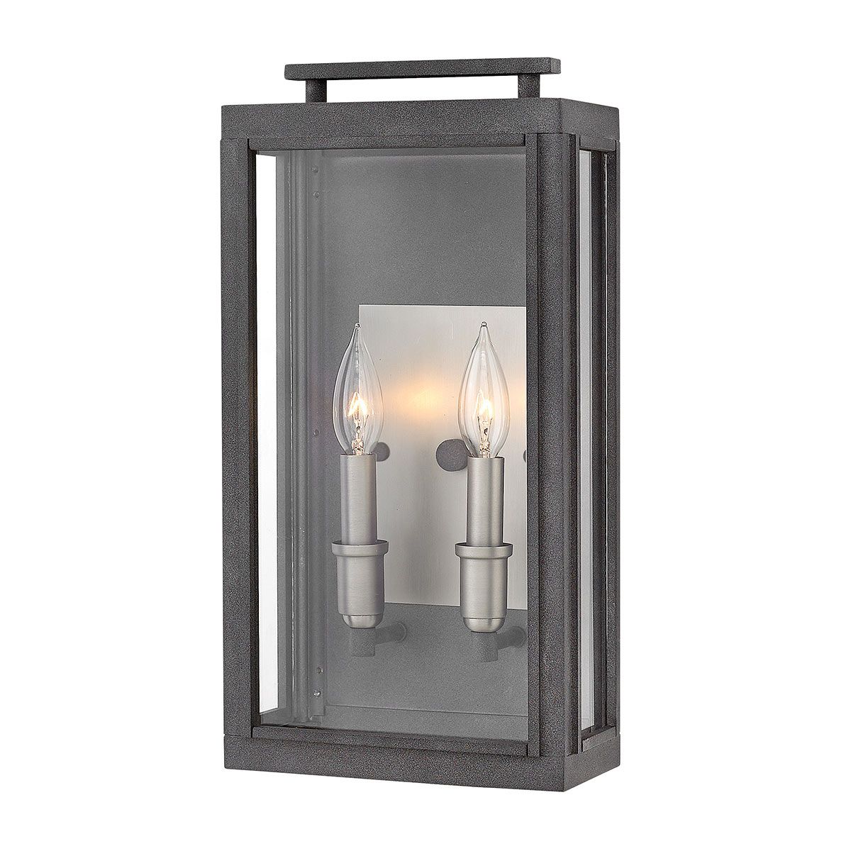 Sutcliffe 1/2Lt Wall Lantern - Aged Zinc & Antique Nickel/Oil Rubbed Bronze & Copper E27 IP44