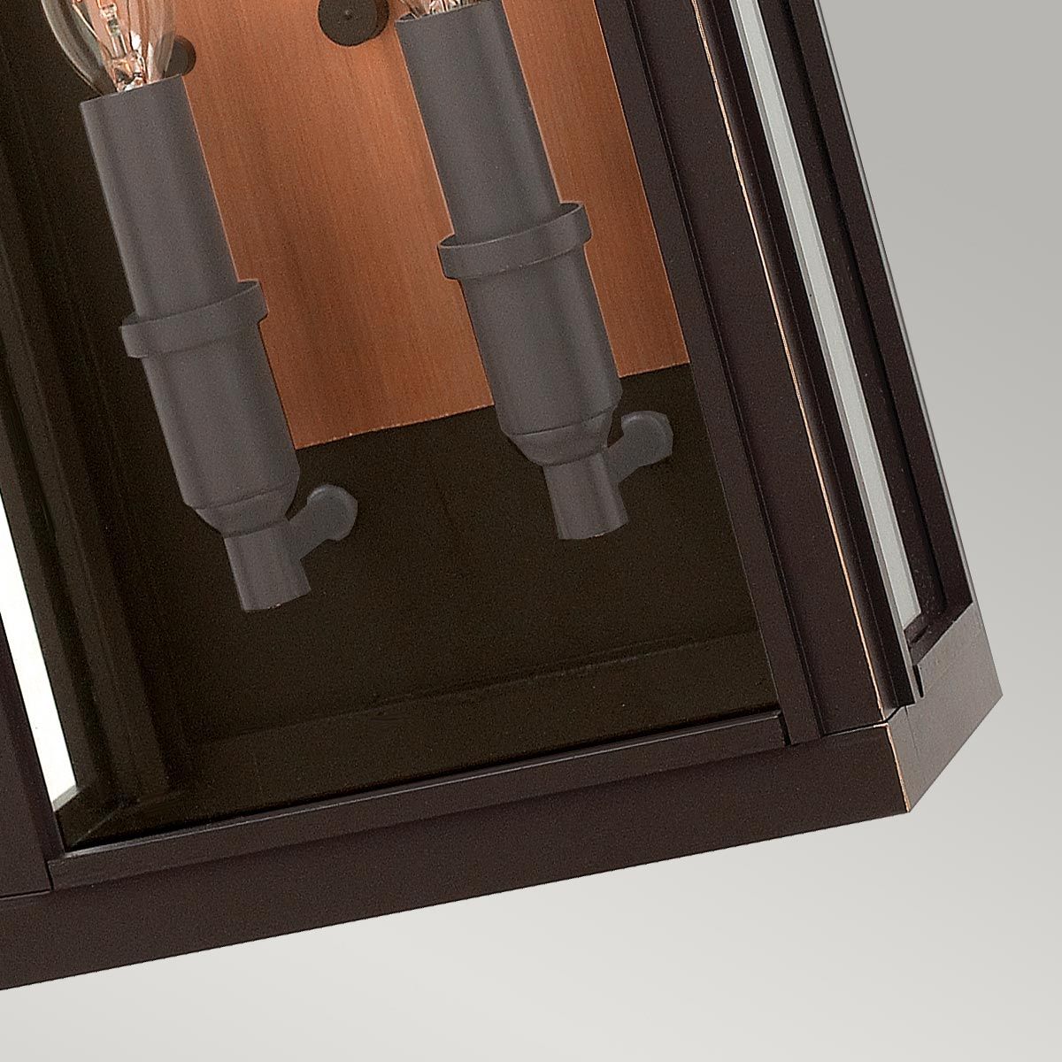 Sutcliffe 1/2Lt Wall Lantern - Aged Zinc & Antique Nickel/Oil Rubbed Bronze & Copper E27 IP44