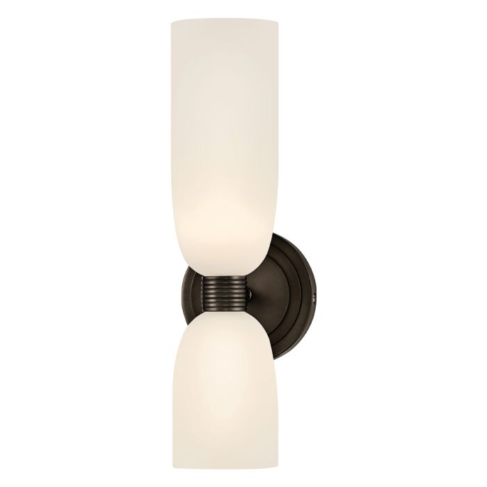 Tallulah 2 lt Wall Light - Lacquered Brass/ Black Oxidized