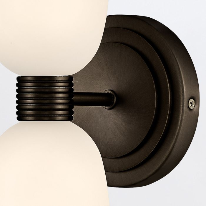 Tallulah 2 lt Wall Light - Lacquered Brass/ Black Oxidized