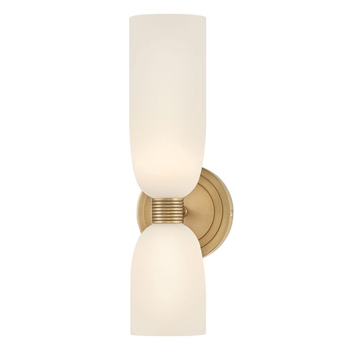 Tallulah 2 lt Wall Light - Lacquered Brass/ Black Oxidized