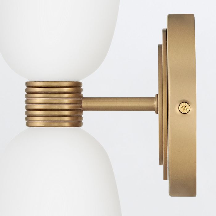 Tallulah 2 lt Wall Light - Lacquered Brass/ Black Oxidized