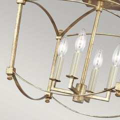 Thayer 4 Light Semi-Flush - Antique Gild