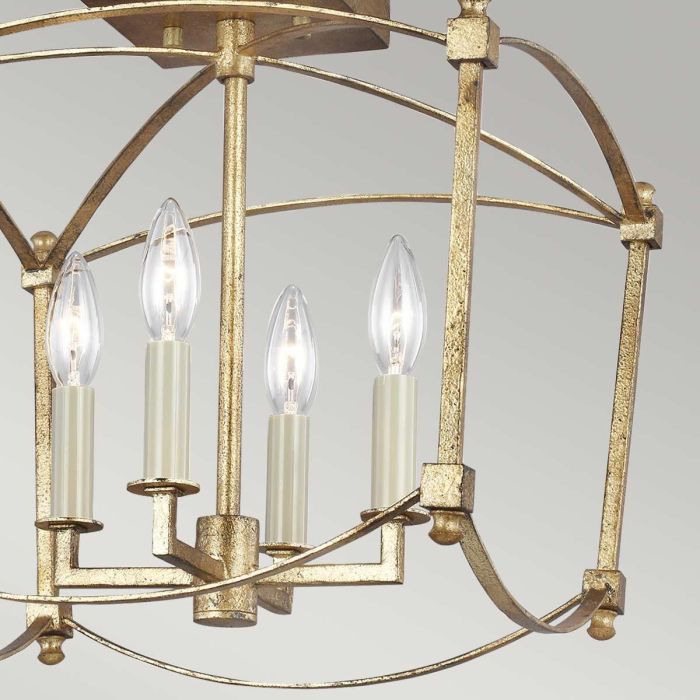 Thayer 4 Light Semi-Flush - Antique Gild