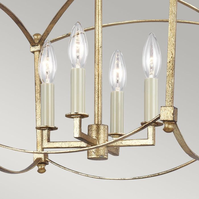 Thayer 4 Light Semi-Flush - Antique Gild