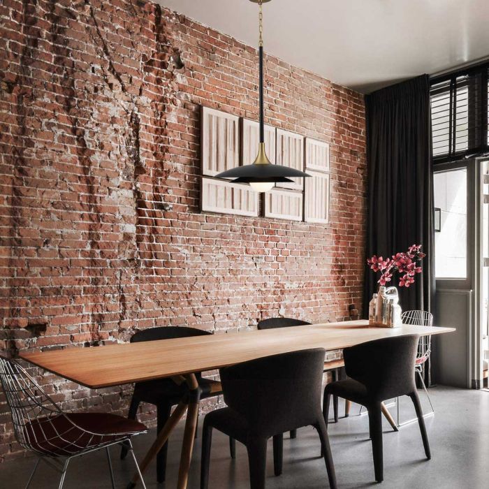 Welsh Pendant Light - Matte Black/ White