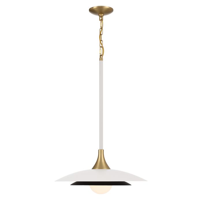 Welsh Pendant Light - Matte Black/ White