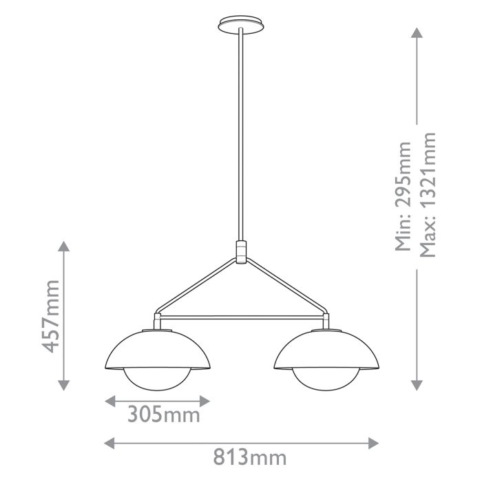 Glaze 2/3 Lt Linear Chandelier - Ivory Stained Crackle & Blackened Steel
