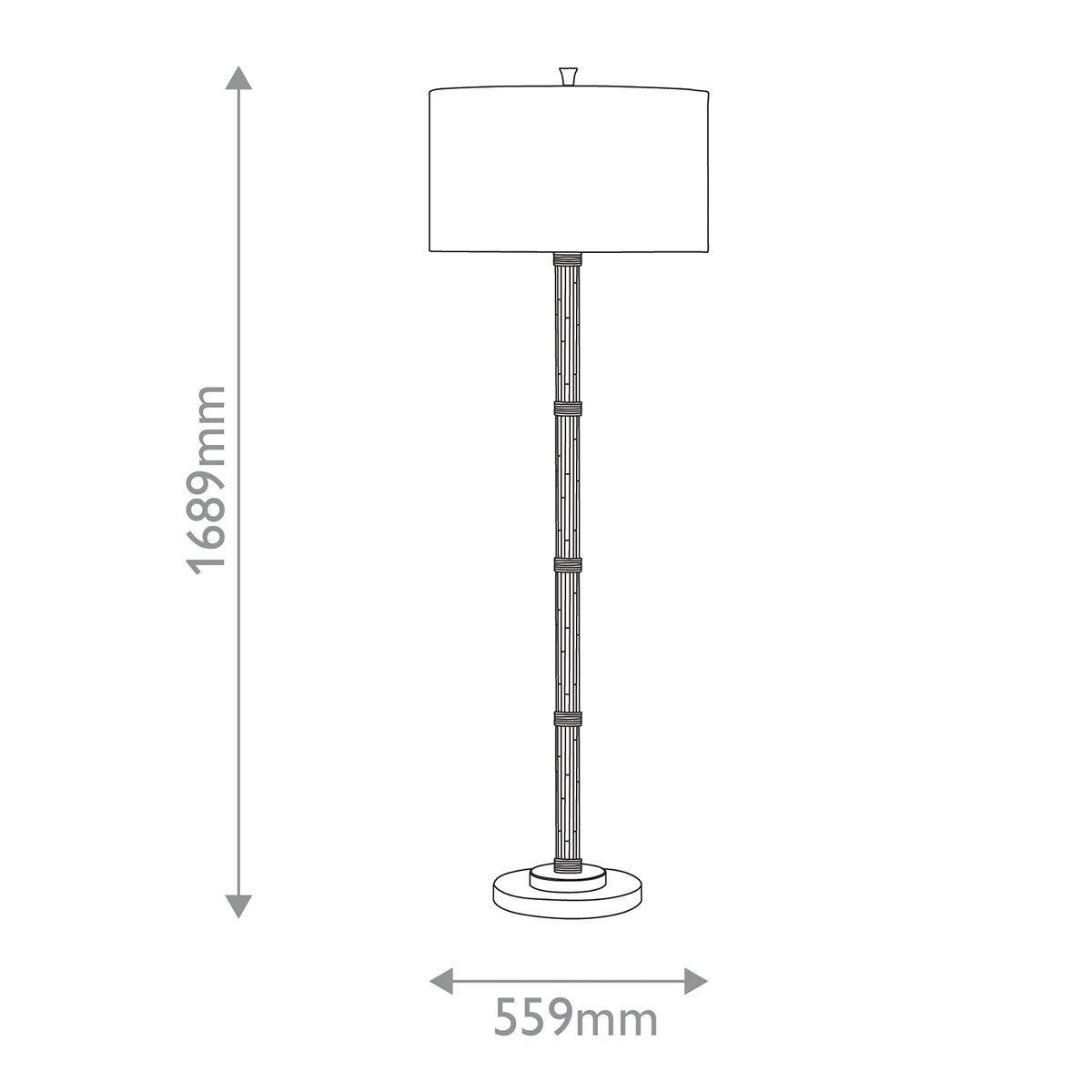Reed 1 lt Floor Lamp E27