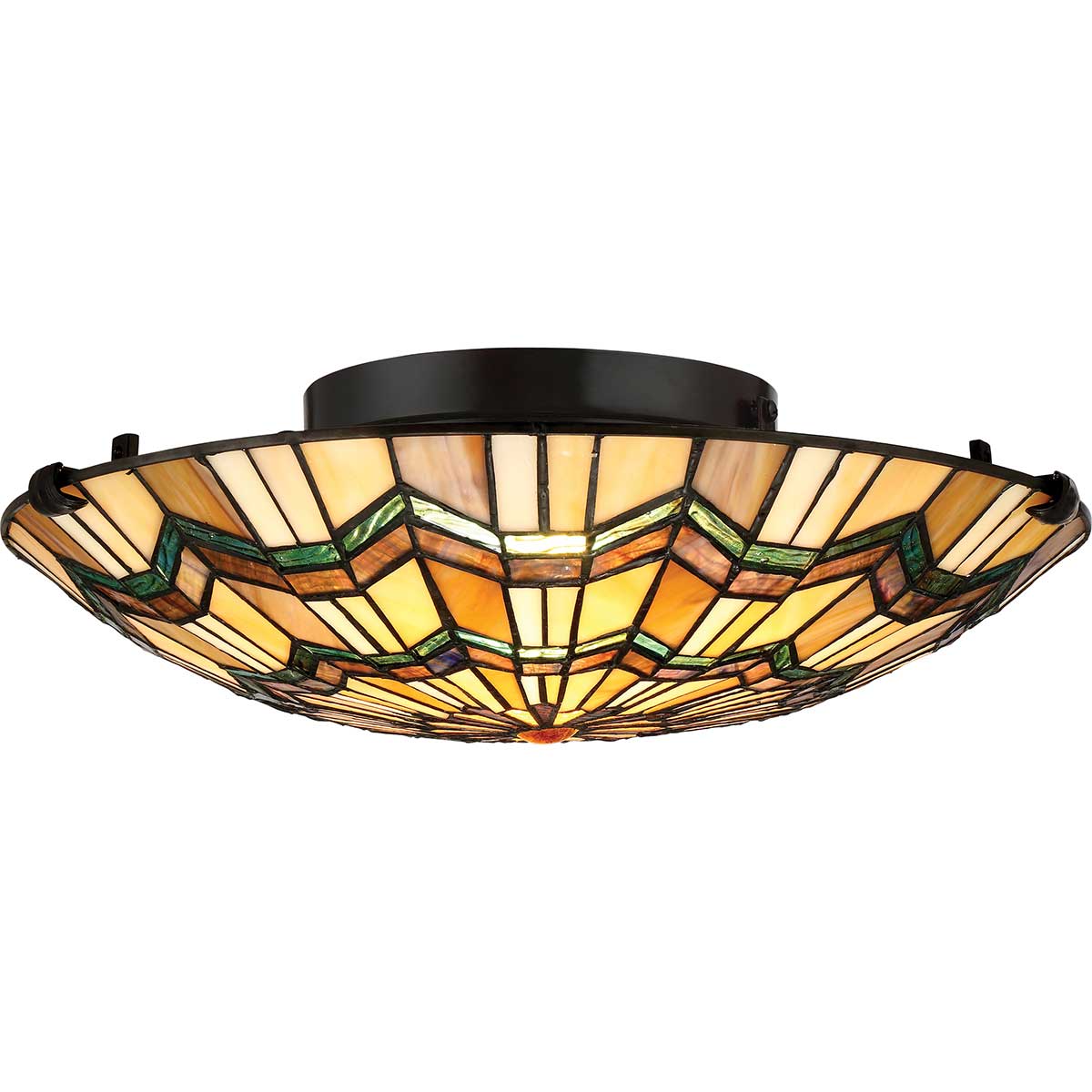 Alcott 2 Light Flush - Valiant Bronze E27