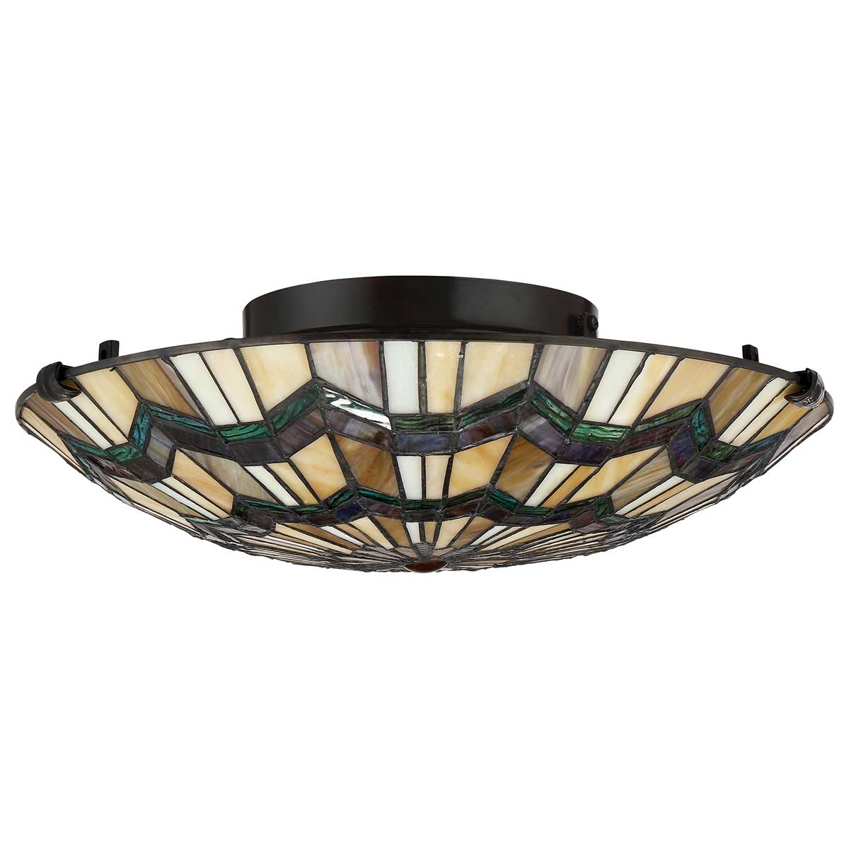 Alcott 2 Light Flush - Valiant Bronze E27