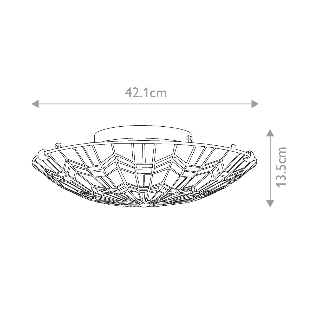 Alcott 2 Light Flush - Valiant Bronze E27