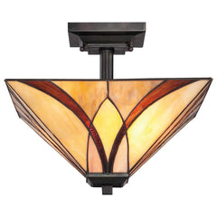 Asheville 2 Light Semi-Flush - Valiant Bronze E27