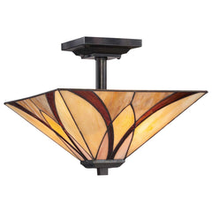 Asheville 2 Light Semi-Flush - Valiant Bronze E27