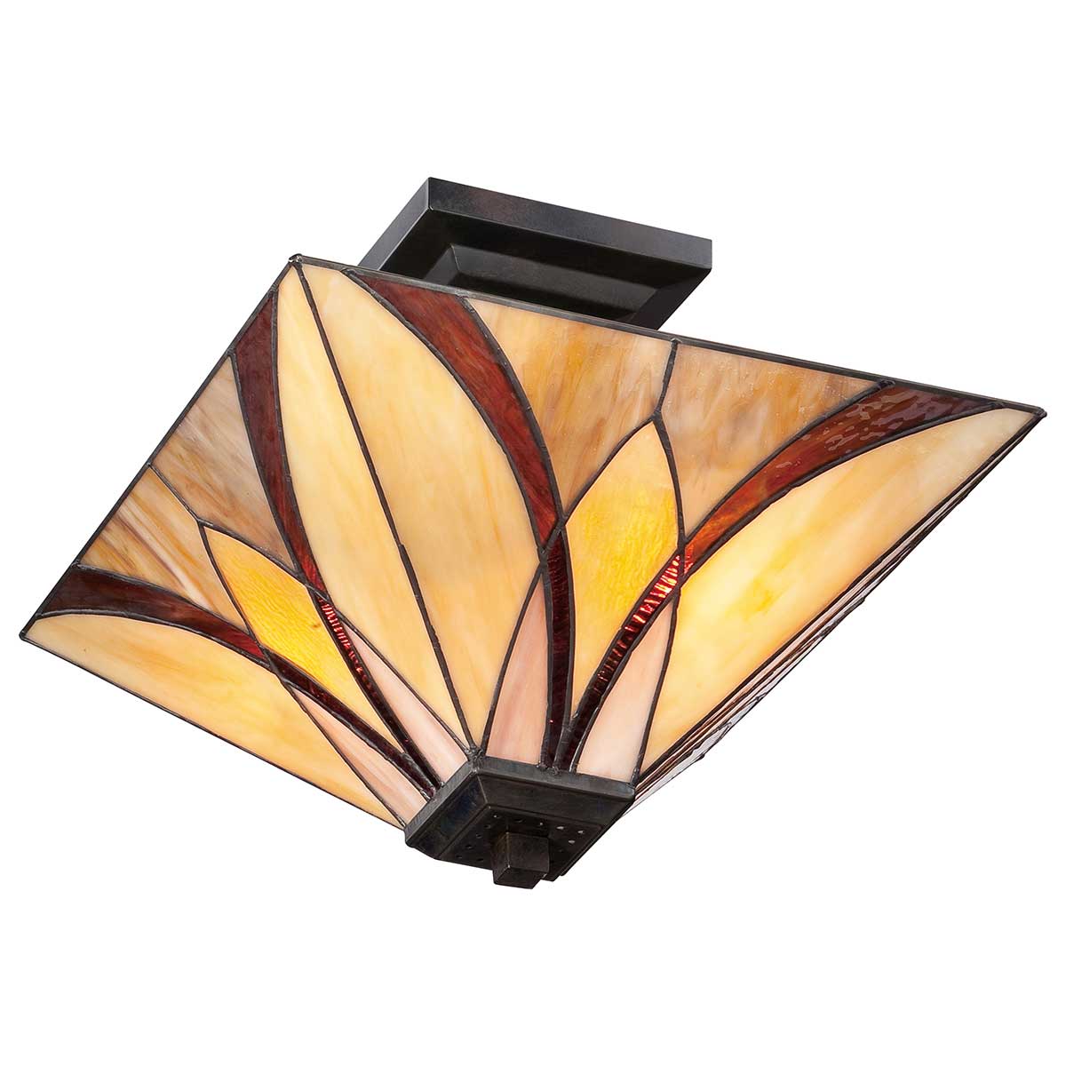 Asheville 2 Light Semi-Flush - Valiant Bronze E27