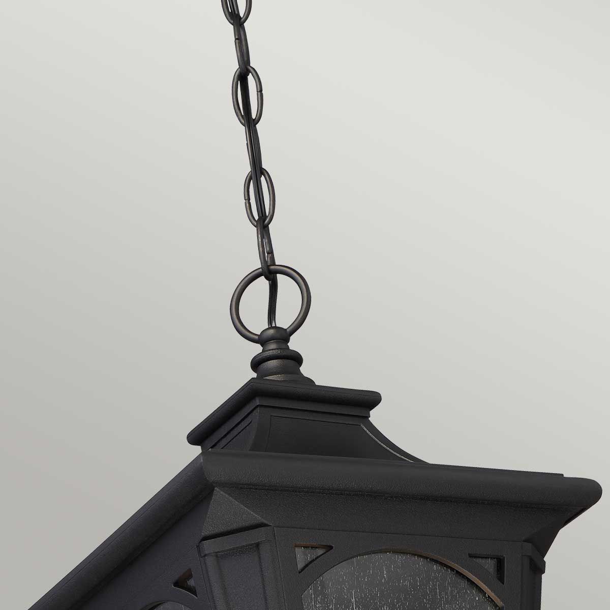 Bedford 1 Light Small Chain Lantern - Mystic Black IP44 E27