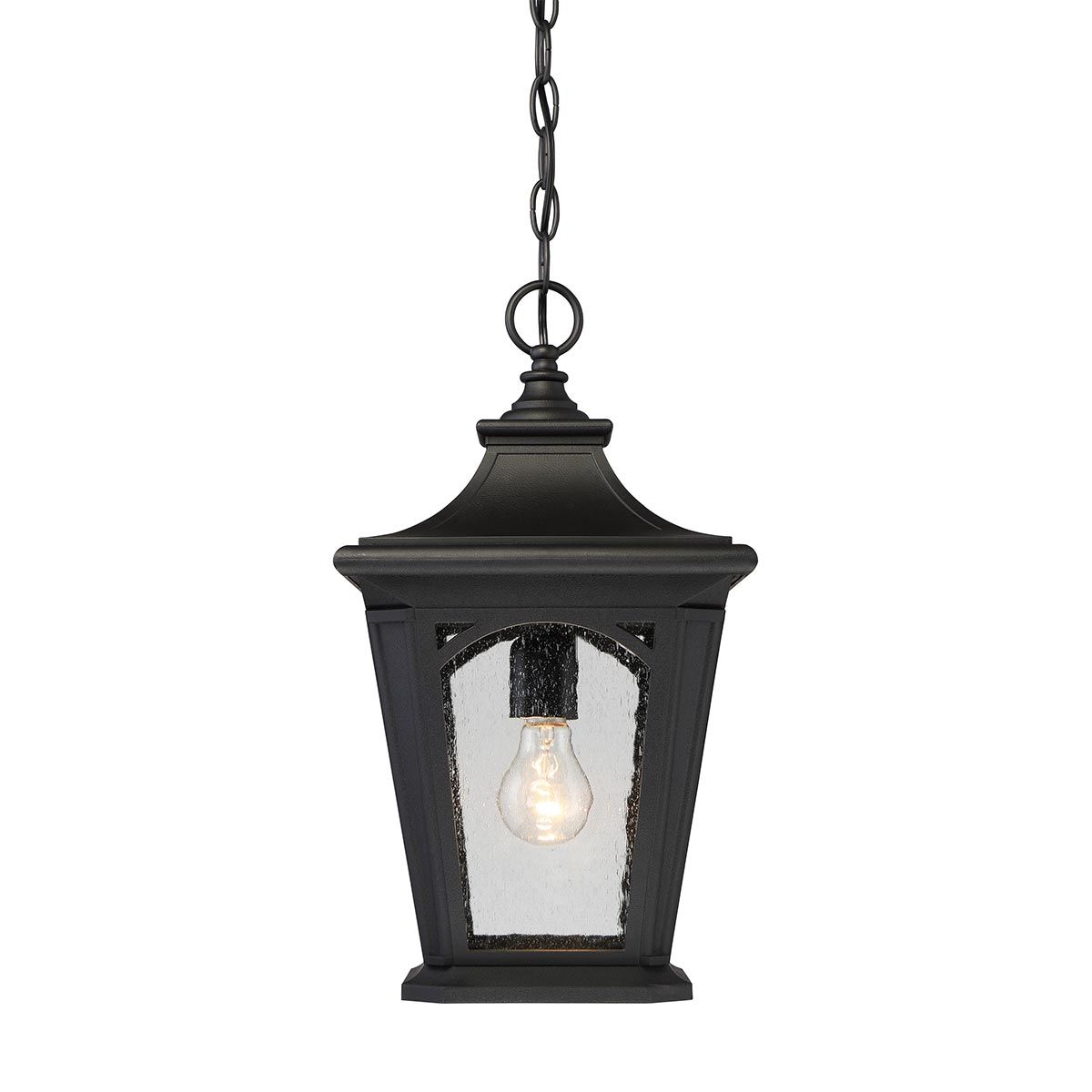 Bedford 1 Light Small Chain Lantern - Mystic Black IP44 E27