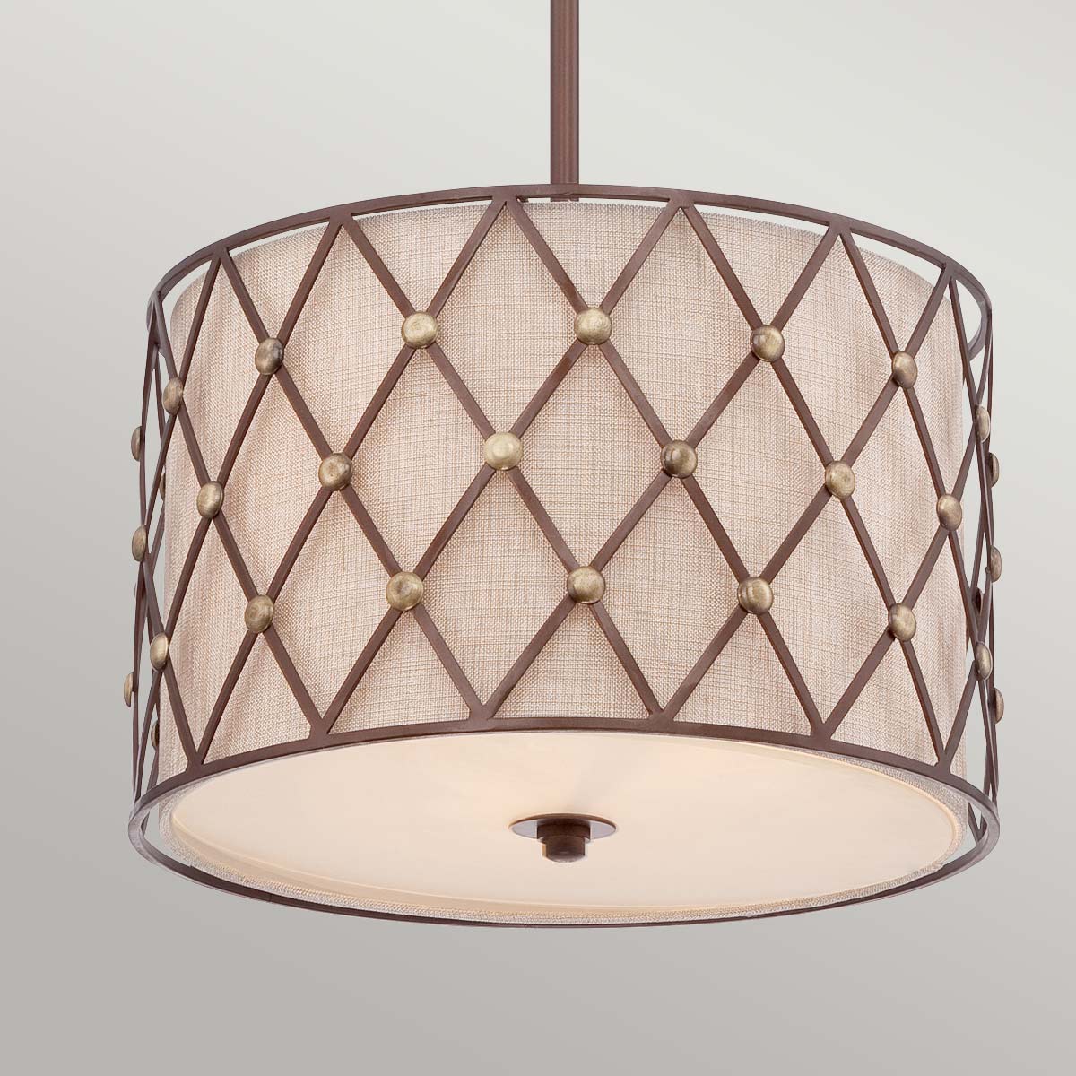 Brown Lattice 1/3/4Lt Pendant - Copper Canyon E27