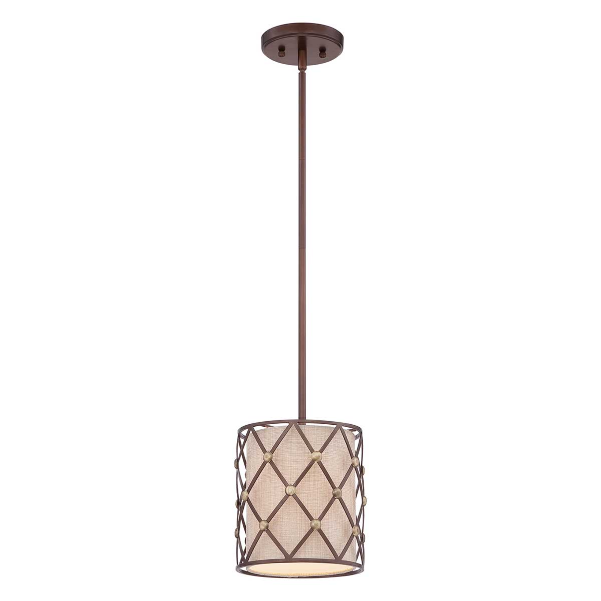 Brown Lattice 1/3/4Lt Pendant - Copper Canyon E27